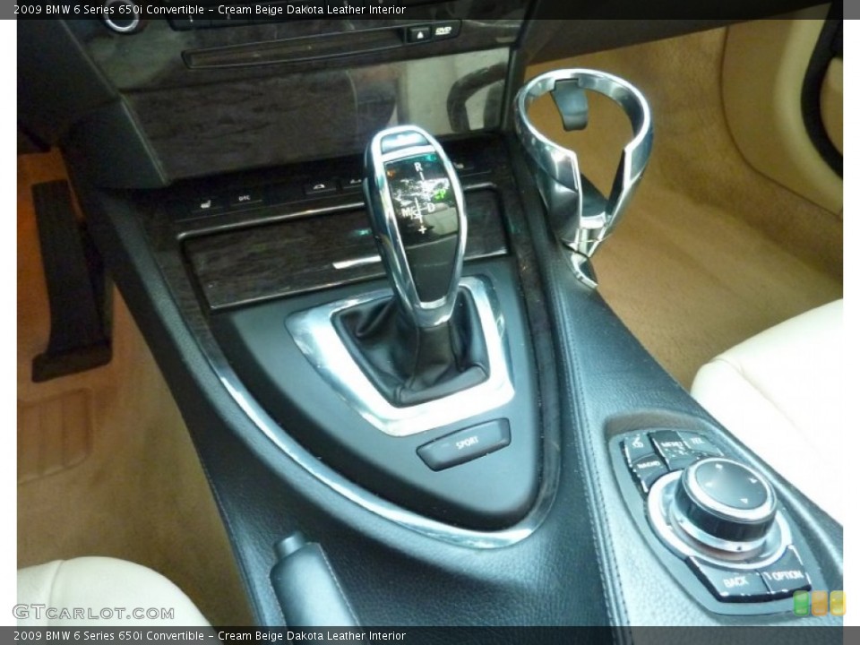 Cream Beige Dakota Leather Interior Transmission for the 2009 BMW 6 Series 650i Convertible #68628977