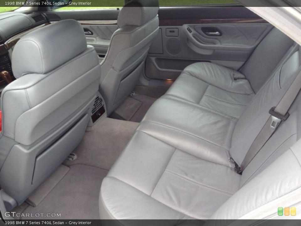 Grey Interior Rear Seat for the 1998 BMW 7 Series 740iL Sedan #68631604