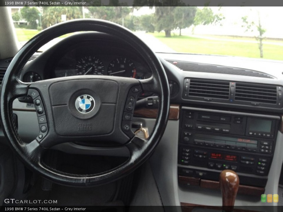 Grey Interior Steering Wheel for the 1998 BMW 7 Series 740iL Sedan #68631676