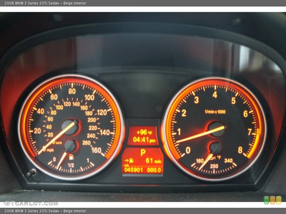 Beige Interior Gauges for the 2008 BMW 3 Series 335i Sedan #68633080