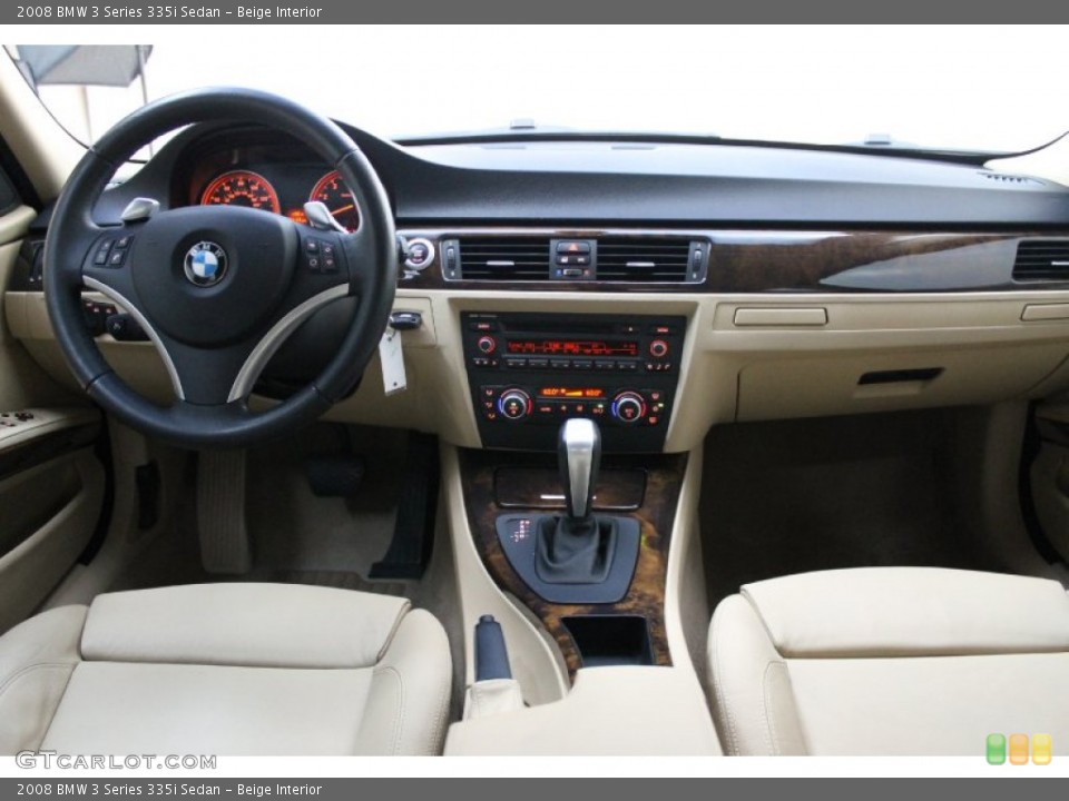 Beige Interior Dashboard for the 2008 BMW 3 Series 335i Sedan #68633131