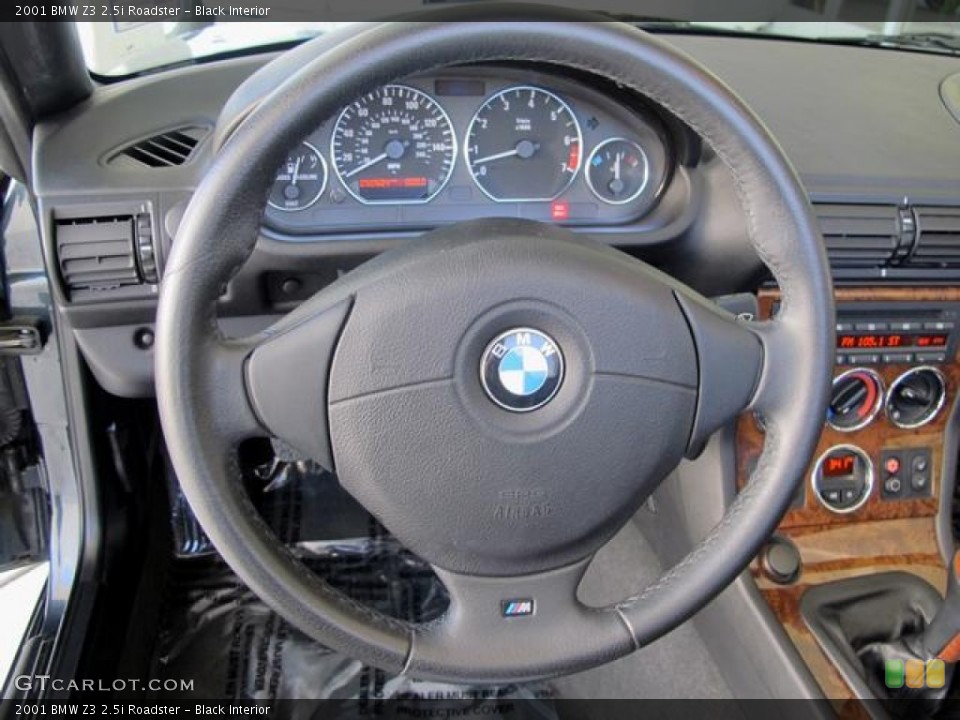 Black Interior Steering Wheel for the 2001 BMW Z3 2.5i Roadster #68634034