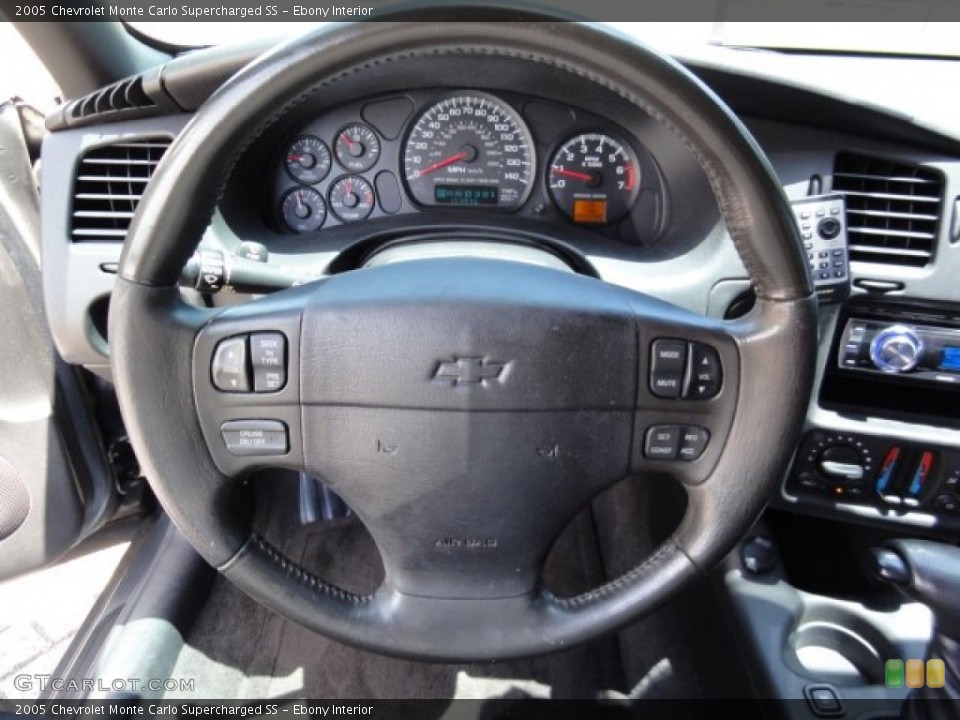 Ebony Interior Steering Wheel for the 2005 Chevrolet Monte Carlo Supercharged SS #68634622