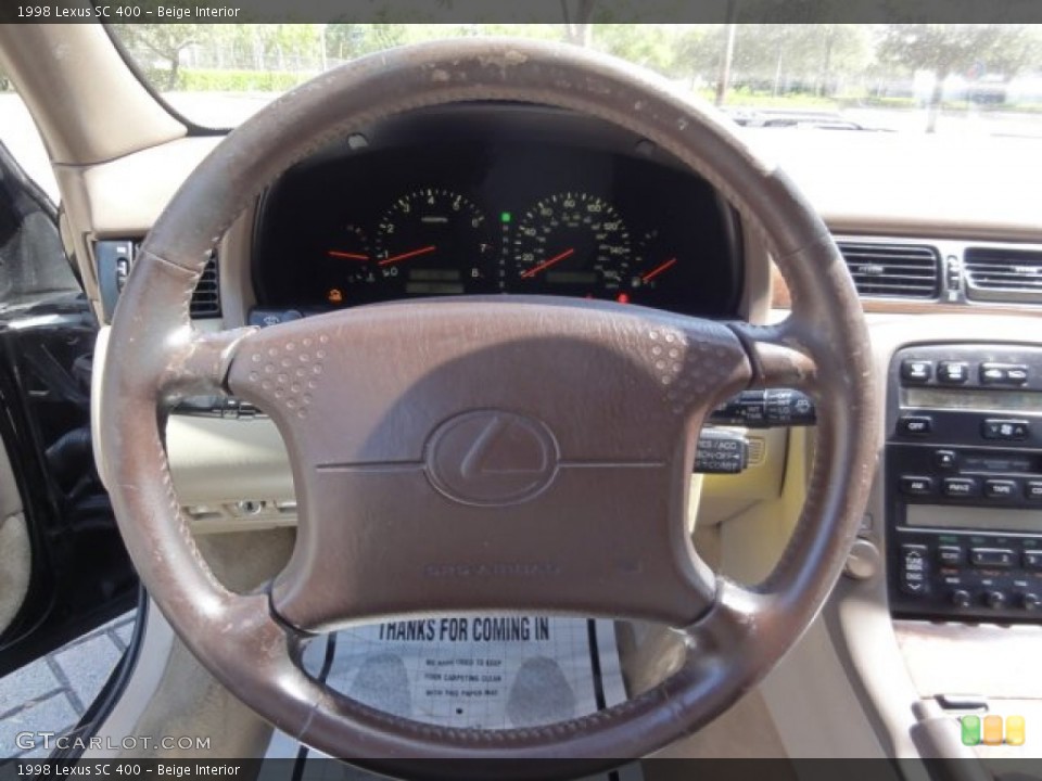 Beige Interior Steering Wheel for the 1998 Lexus SC 400 #68634805