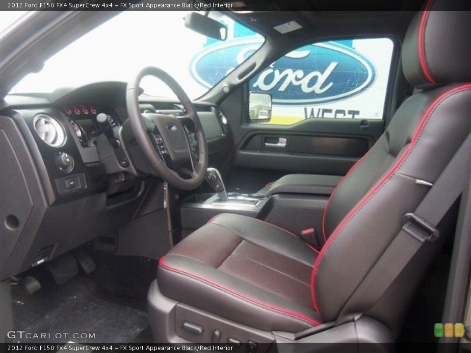 FX Sport Appearance Black/Red Interior Photo for the 2012 Ford F150 FX4 SuperCrew 4x4 #68639929