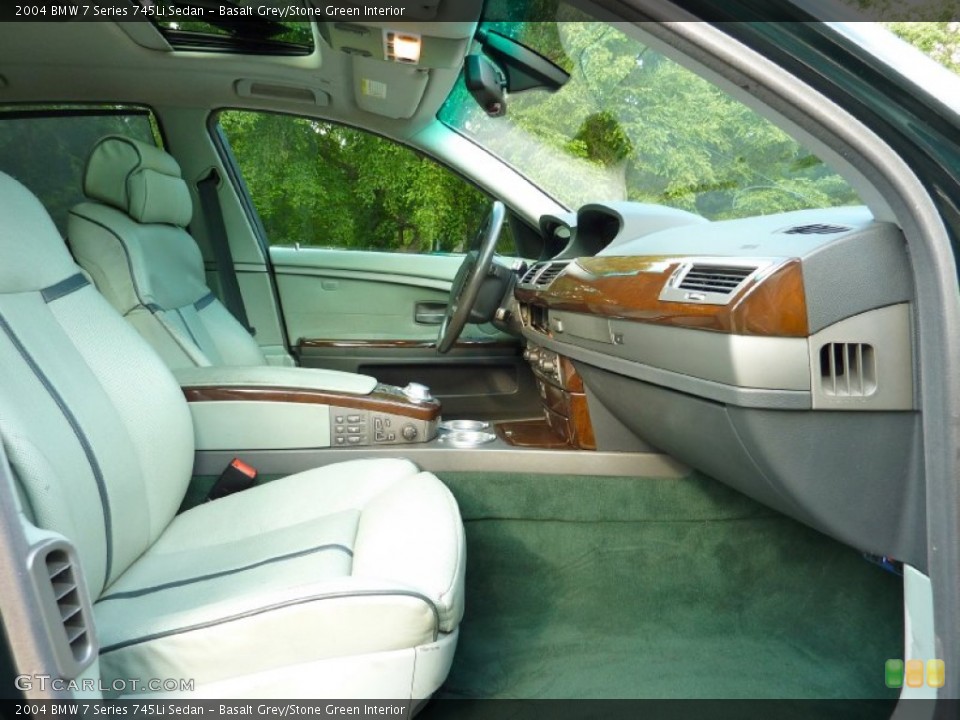 Basalt Grey/Stone Green Interior Front Seat for the 2004 BMW 7 Series 745Li Sedan #68641353