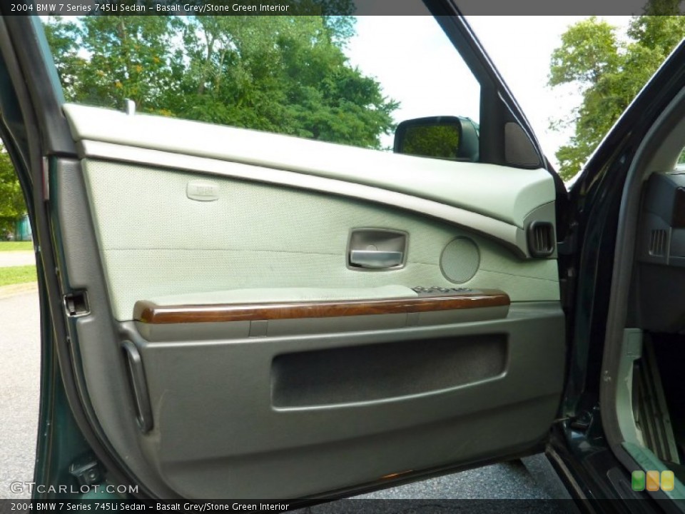 Basalt Grey/Stone Green Interior Door Panel for the 2004 BMW 7 Series 745Li Sedan #68641369