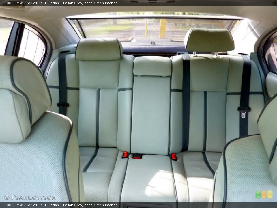 Basalt Grey/Stone Green Interior Rear Seat for the 2004 BMW 7 Series 745Li Sedan #68641438