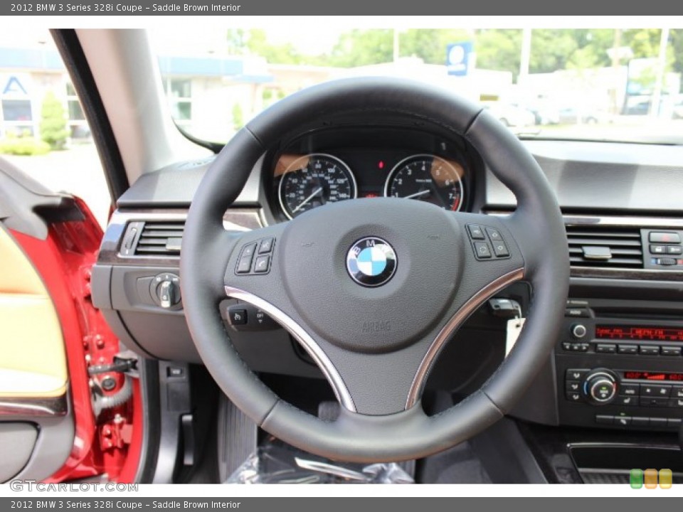 Saddle Brown Interior Steering Wheel for the 2012 BMW 3 Series 328i Coupe #68641471