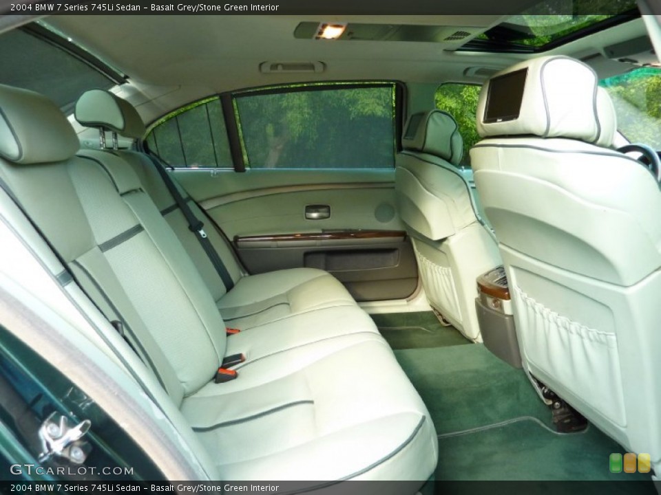 Basalt Grey/Stone Green Interior Rear Seat for the 2004 BMW 7 Series 745Li Sedan #68641492