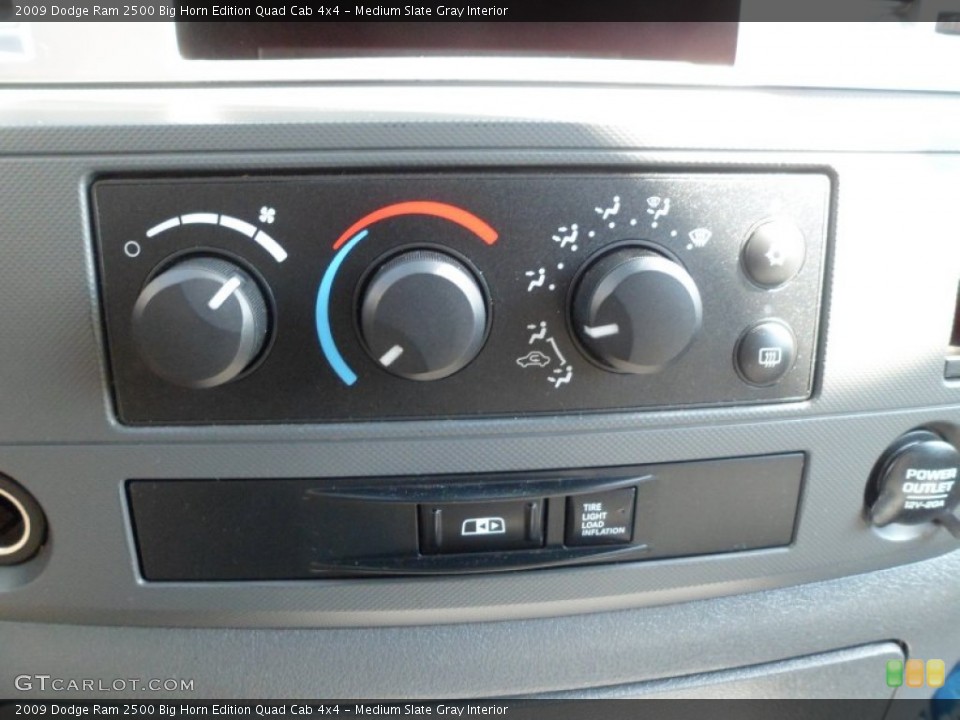 Medium Slate Gray Interior Controls for the 2009 Dodge Ram 2500 Big Horn Edition Quad Cab 4x4 #68641954
