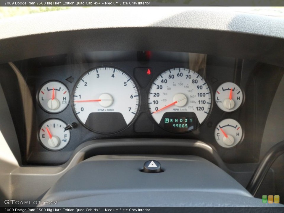 Medium Slate Gray Interior Gauges for the 2009 Dodge Ram 2500 Big Horn Edition Quad Cab 4x4 #68642026