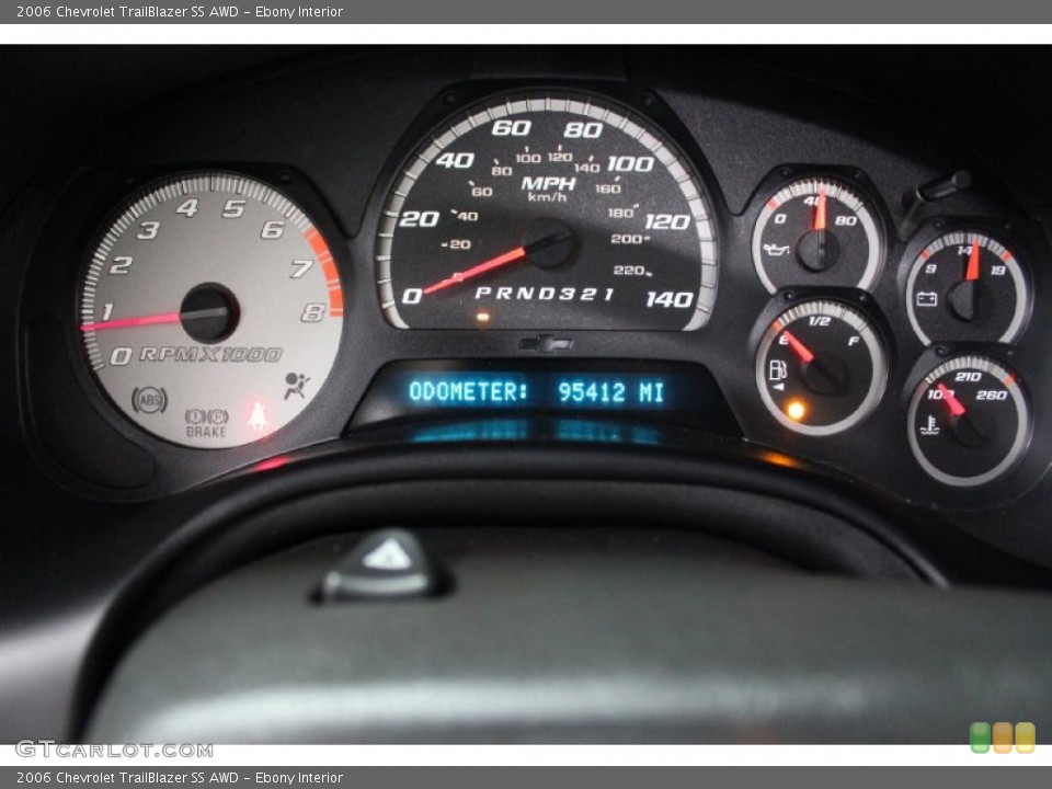 Ebony Interior Gauges for the 2006 Chevrolet TrailBlazer SS AWD #68642902