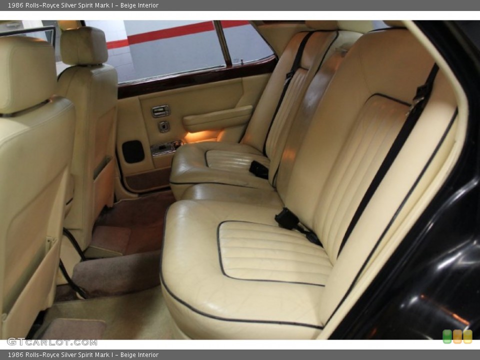 Beige Interior Rear Seat for the 1986 Rolls-Royce Silver Spirit Mark I #68644228