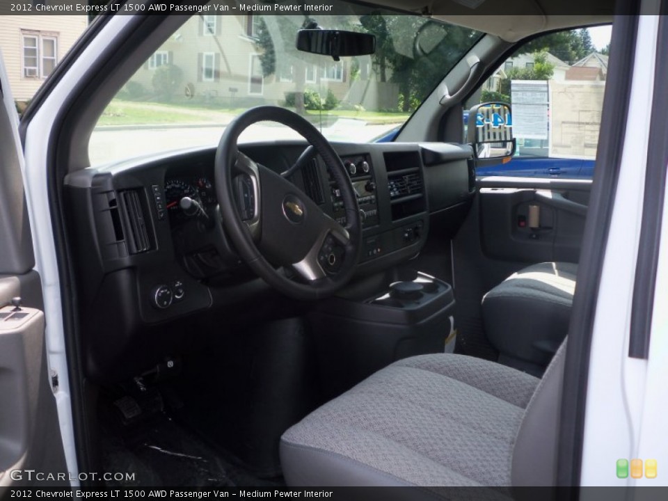 Medium Pewter Interior Photo for the 2012 Chevrolet Express LT 1500 AWD Passenger Van #68644450