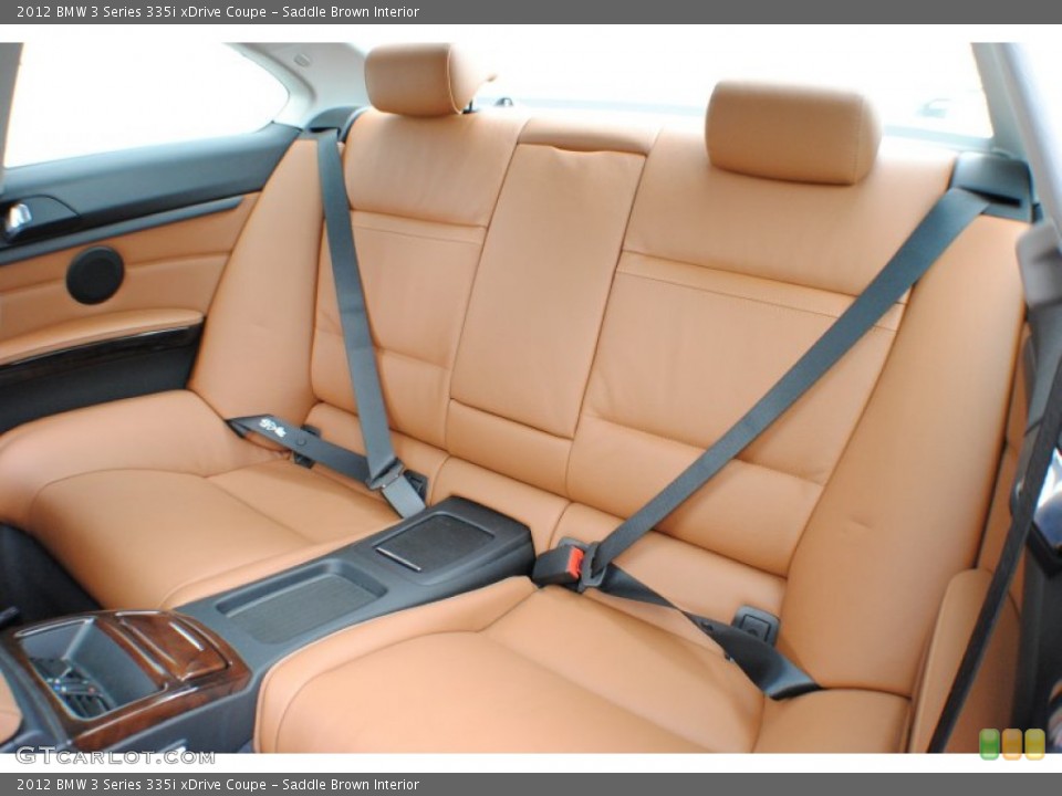 Saddle Brown Interior Rear Seat for the 2012 BMW 3 Series 335i xDrive Coupe #68646466
