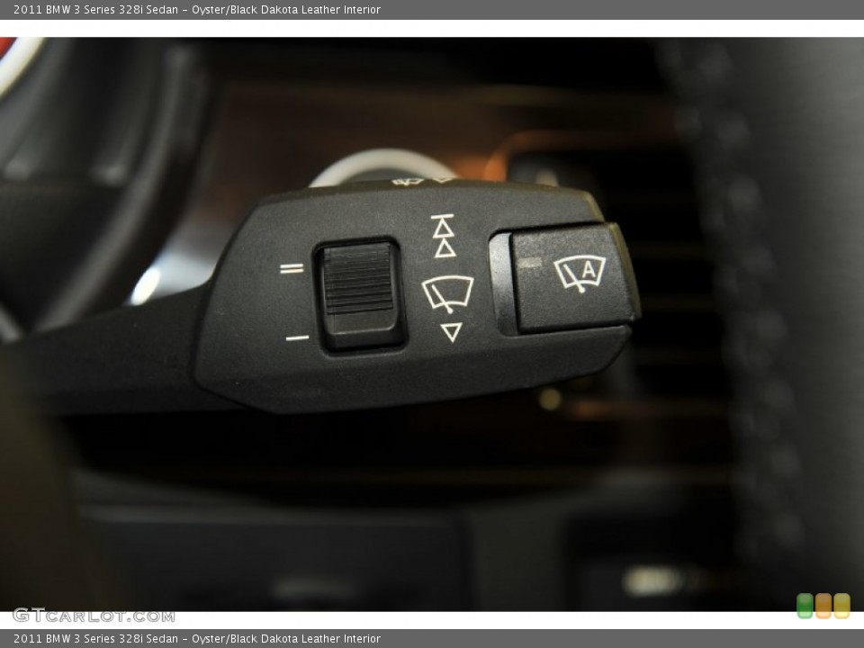 Oyster/Black Dakota Leather Interior Controls for the 2011 BMW 3 Series 328i Sedan #68646847