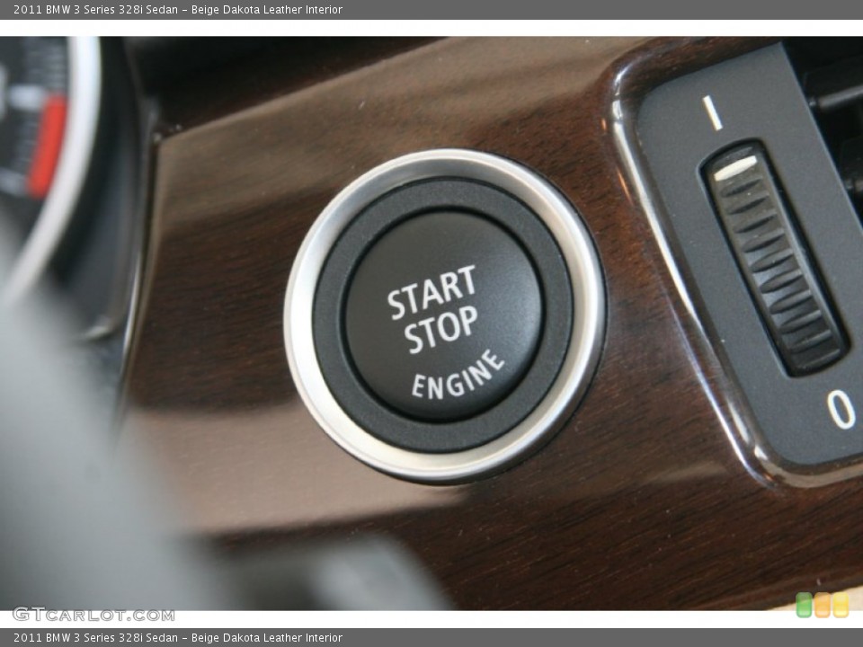 Beige Dakota Leather Interior Controls for the 2011 BMW 3 Series 328i Sedan #68647372