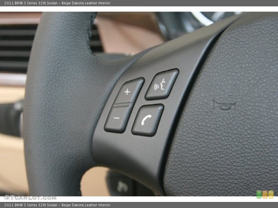Beige Dakota Leather Interior Controls for the 2011 BMW 3 Series 328i Sedan #68647390