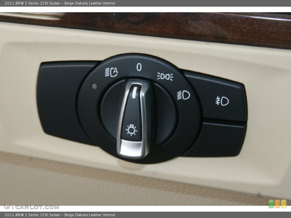 Beige Dakota Leather Interior Controls for the 2011 BMW 3 Series 328i Sedan #68647399