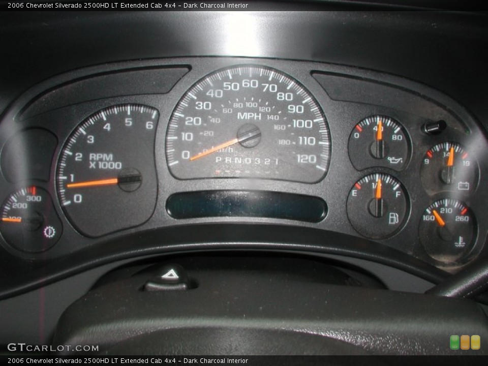 Dark Charcoal Interior Gauges for the 2006 Chevrolet Silverado 2500HD LT Extended Cab 4x4 #68651526