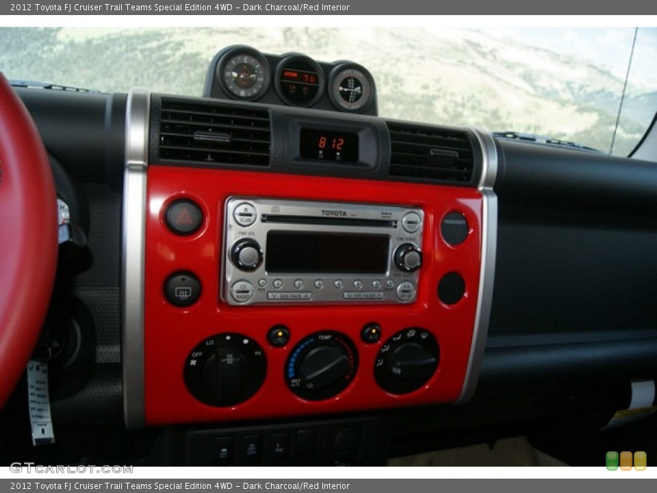 Dark Charcoal/Red Interior Controls for the 2012 Toyota FJ Cruiser Trail Teams Special Edition 4WD #68655264