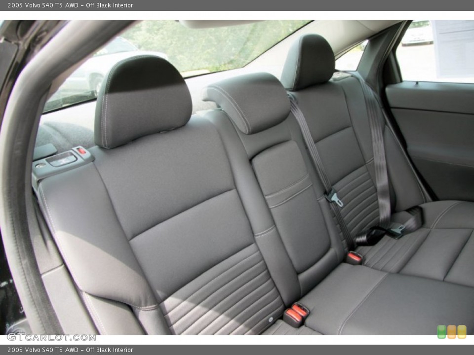 Off Black Interior Rear Seat for the 2005 Volvo S40 T5 AWD #68656468