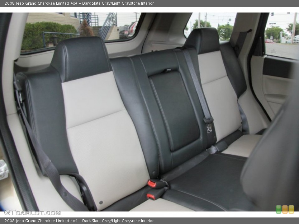 Dark Slate Gray/Light Graystone Interior Rear Seat for the 2008 Jeep Grand Cherokee Limited 4x4 #68657344
