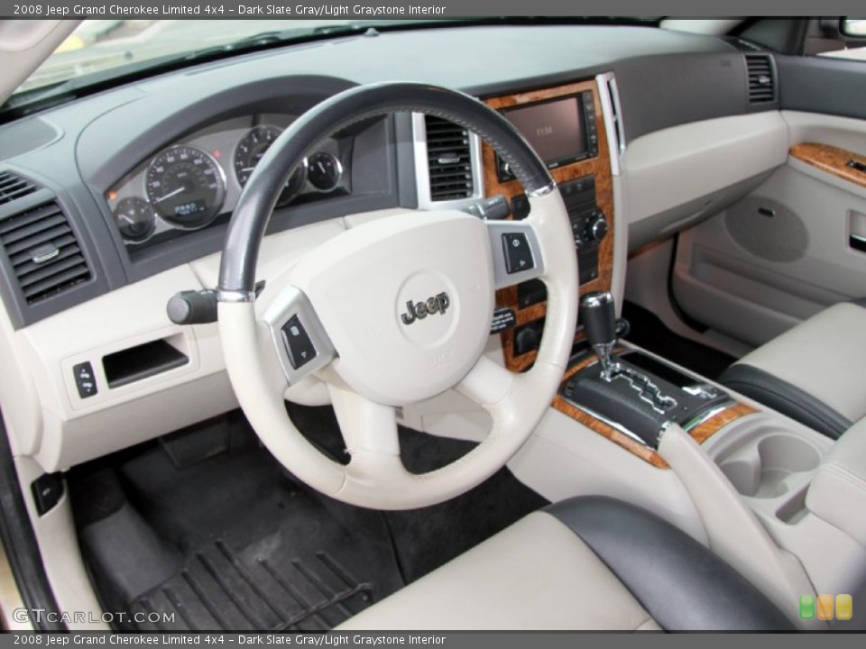 Dark Slate Gray/Light Graystone Interior Prime Interior for the 2008 Jeep Grand Cherokee Limited 4x4 #68657374