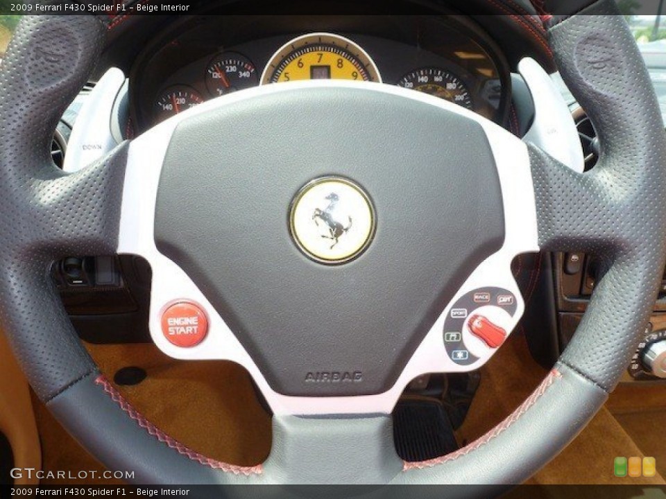 Beige Interior Steering Wheel for the 2009 Ferrari F430 Spider F1 #68657824