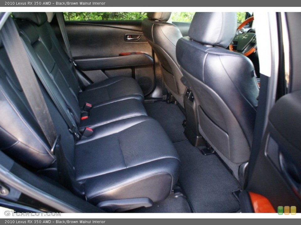 Black/Brown Walnut Interior Rear Seat for the 2010 Lexus RX 350 AWD #68661006