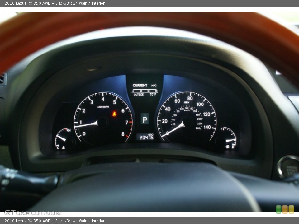 Black/Brown Walnut Interior Gauges for the 2010 Lexus RX 350 AWD #68661042