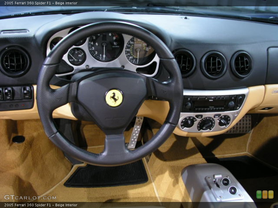 Beige Interior Steering Wheel for the 2005 Ferrari 360 Spider F1 #68664
