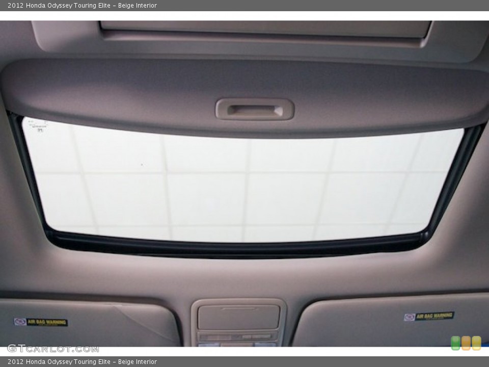 Beige Interior Sunroof for the 2012 Honda Odyssey Touring Elite #68668573