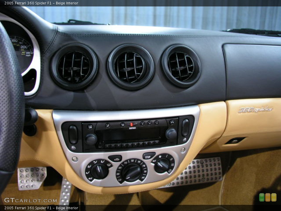 Beige Interior Controls for the 2005 Ferrari 360 Spider F1 #68670