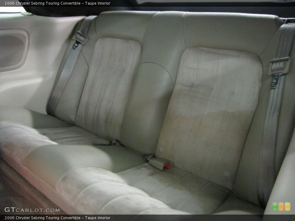 Taupe Interior Rear Seat for the 2006 Chrysler Sebring Touring Convertible #68672107
