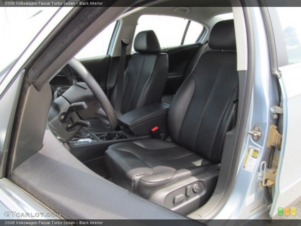 Black Interior Front Seat for the 2008 Volkswagen Passat Turbo Sedan #68672239