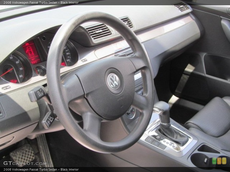 Black Interior Steering Wheel for the 2008 Volkswagen Passat Turbo Sedan #68672263