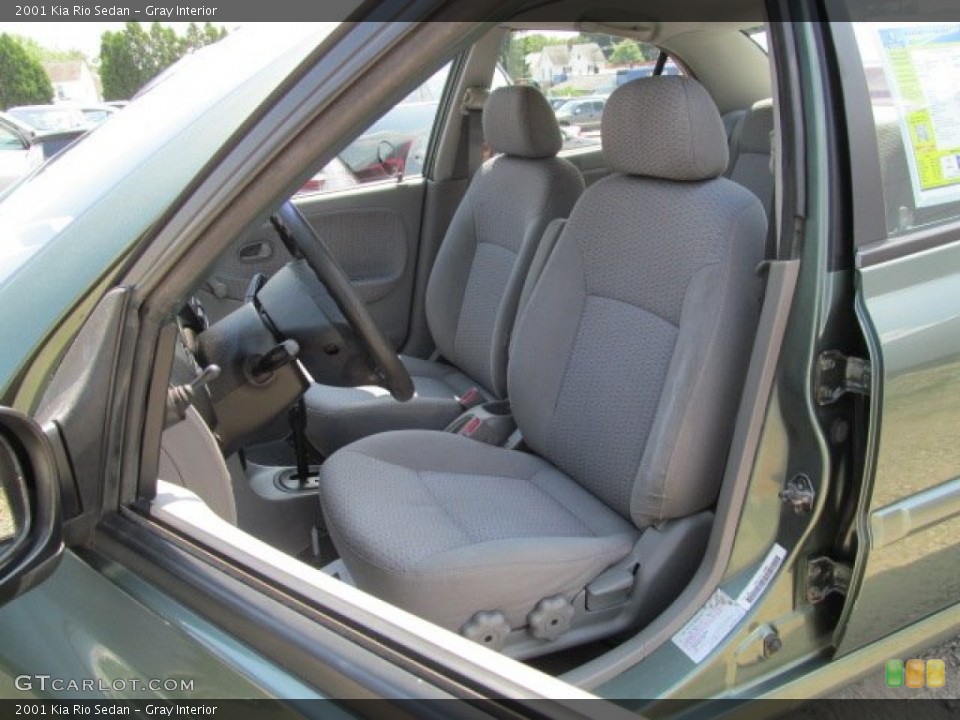 Gray Interior Front Seat for the 2001 Kia Rio Sedan #68672433