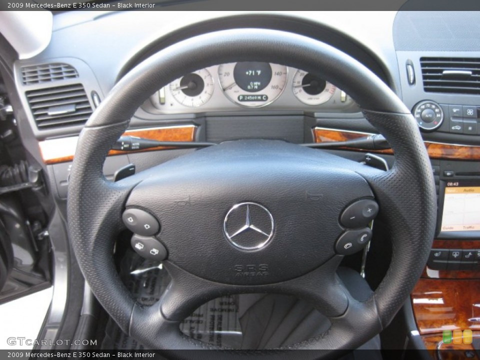 Black Interior Steering Wheel for the 2009 Mercedes-Benz E 350 Sedan #68674330