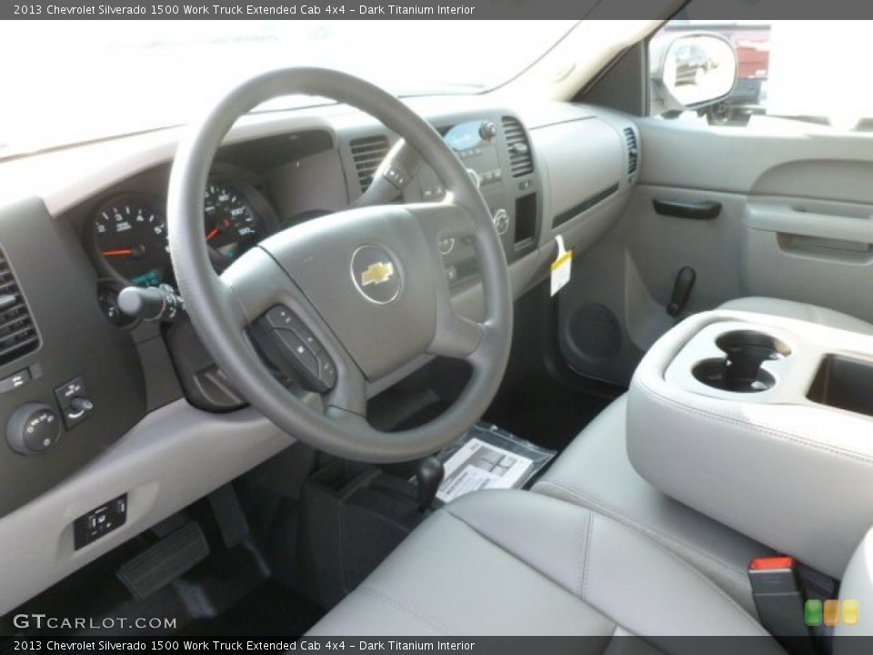 Dark Titanium Interior Prime Interior for the 2013 Chevrolet Silverado 1500 Work Truck Extended Cab 4x4 #68675122