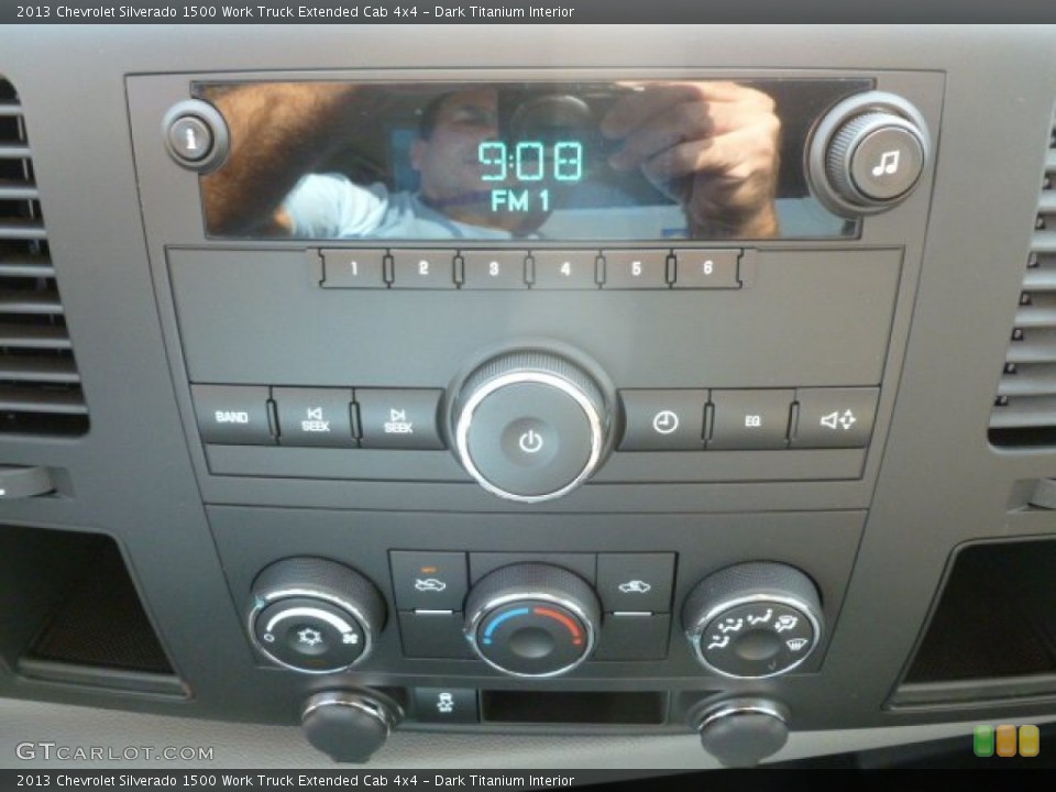 Dark Titanium Interior Controls for the 2013 Chevrolet Silverado 1500 Work Truck Extended Cab 4x4 #68675140