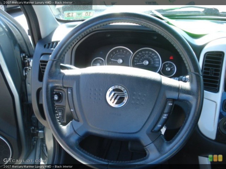 Black Interior Steering Wheel for the 2007 Mercury Mariner Luxury 4WD #68676166
