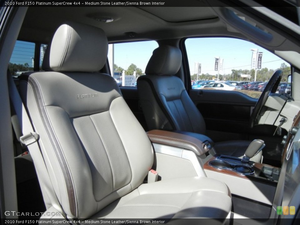 Medium Stone Leather/Sienna Brown Interior Front Seat for the 2010 Ford F150 Platinum SuperCrew 4x4 #68676406