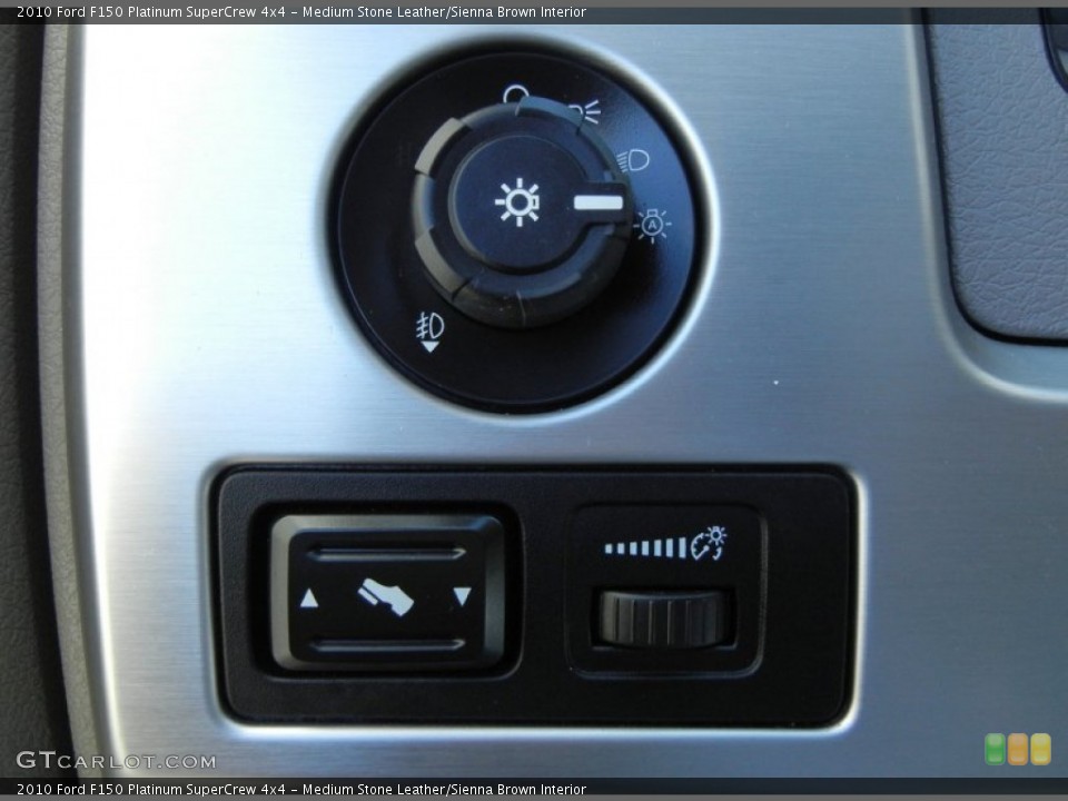 Medium Stone Leather/Sienna Brown Interior Controls for the 2010 Ford F150 Platinum SuperCrew 4x4 #68676469