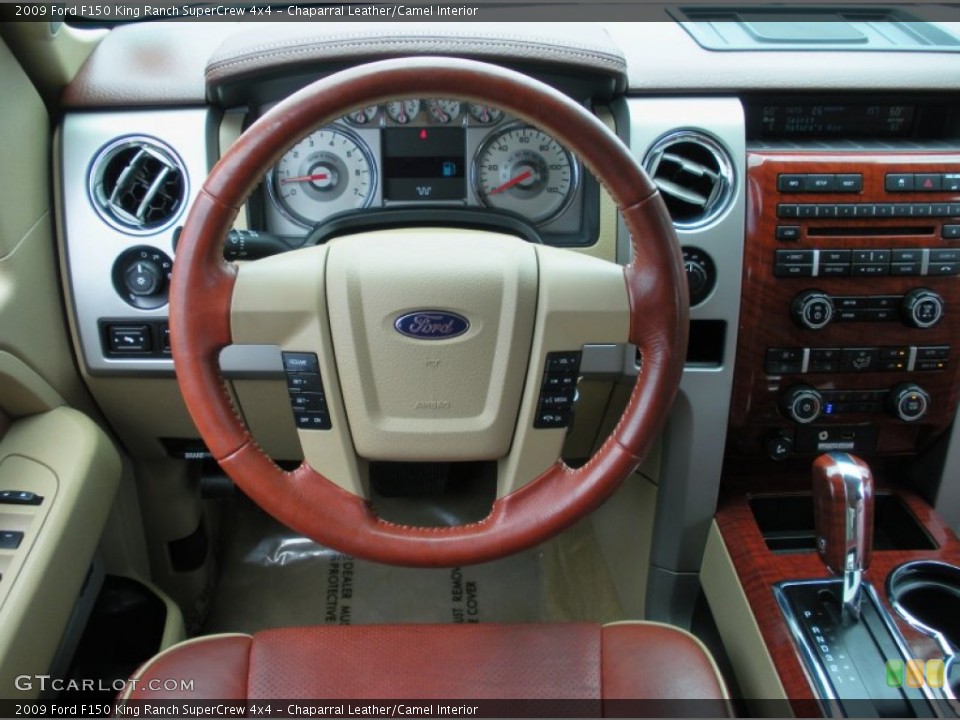Chaparral Leather/Camel Interior Steering Wheel for the 2009 Ford F150 King Ranch SuperCrew 4x4 #68676691
