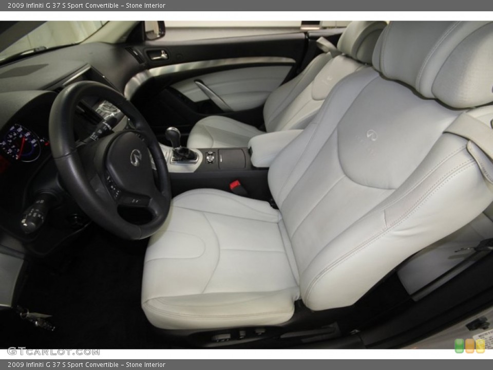 Stone Interior Front Seat for the 2009 Infiniti G 37 S Sport Convertible #68677192