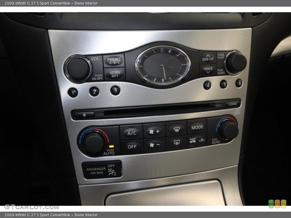 Stone Interior Controls for the 2009 Infiniti G 37 S Sport Convertible #68677363