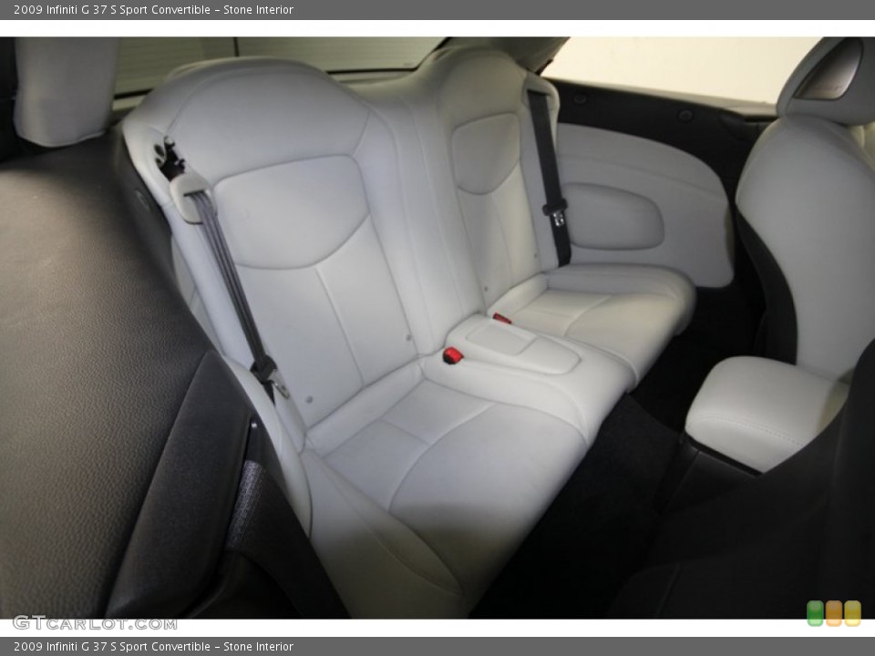 Stone Interior Rear Seat for the 2009 Infiniti G 37 S Sport Convertible #68677477