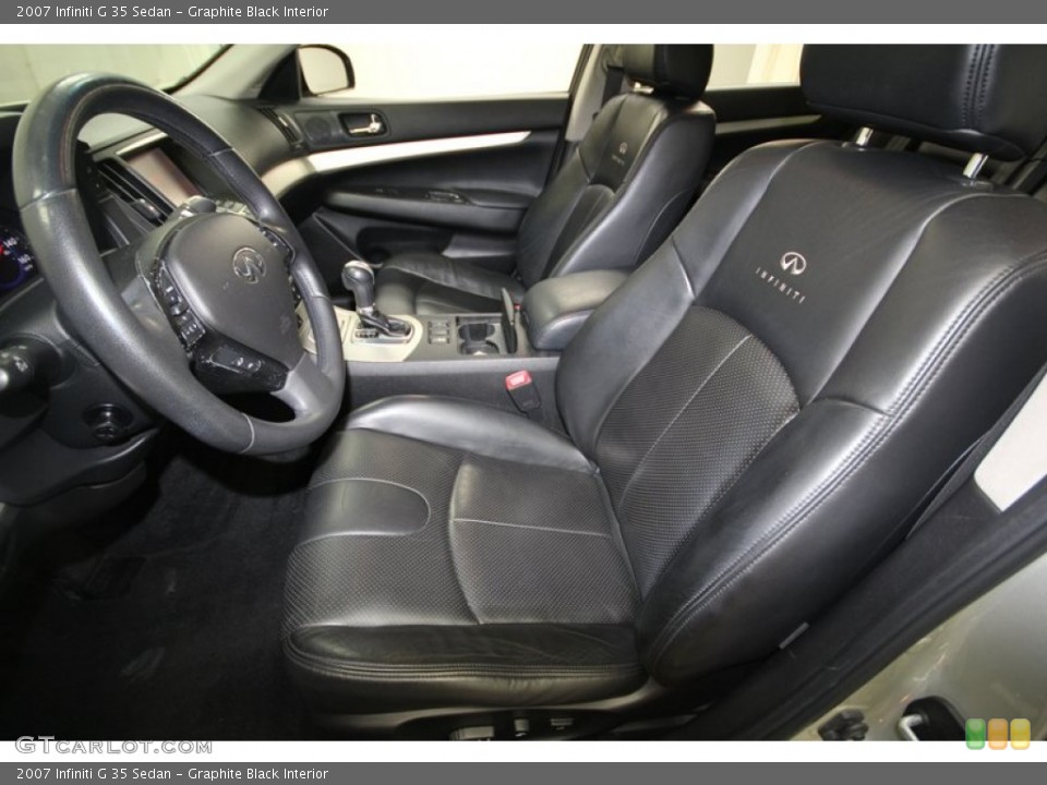 Graphite Black Interior Front Seat for the 2007 Infiniti G 35 Sedan #68677972